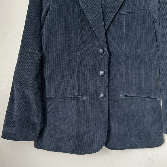 Vintage Corduroy Blazer Country Craft Size 9/10 Navy Blue - Picture 3 of 8